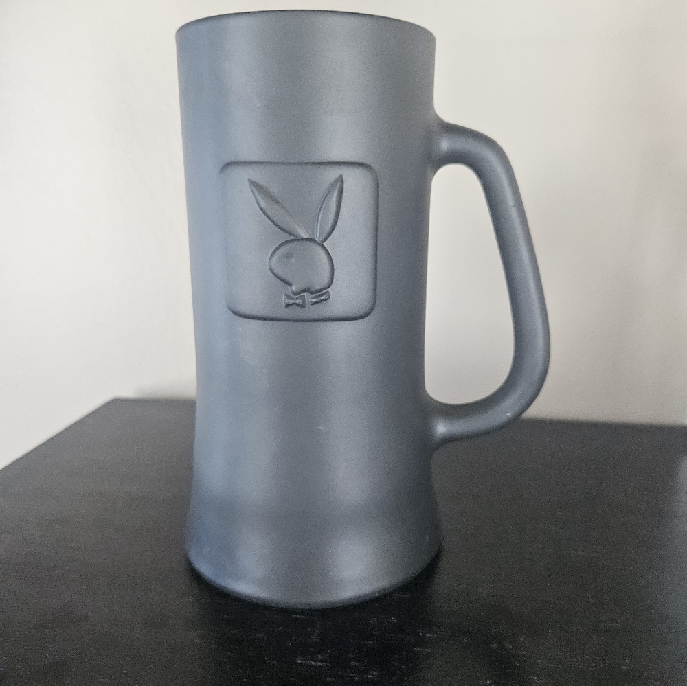 Vintage Playboy Gray Mug with Embossed Logo